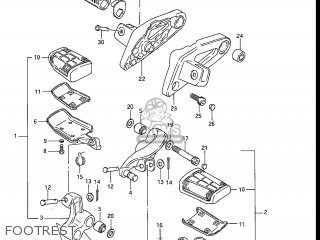 FOOTREST - GV1200GLG MADURA 1986 (G) USA (E03)