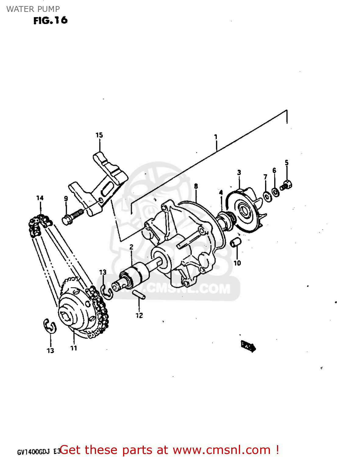 WATER PUMP GV1400GC 1986 (G) (E01)