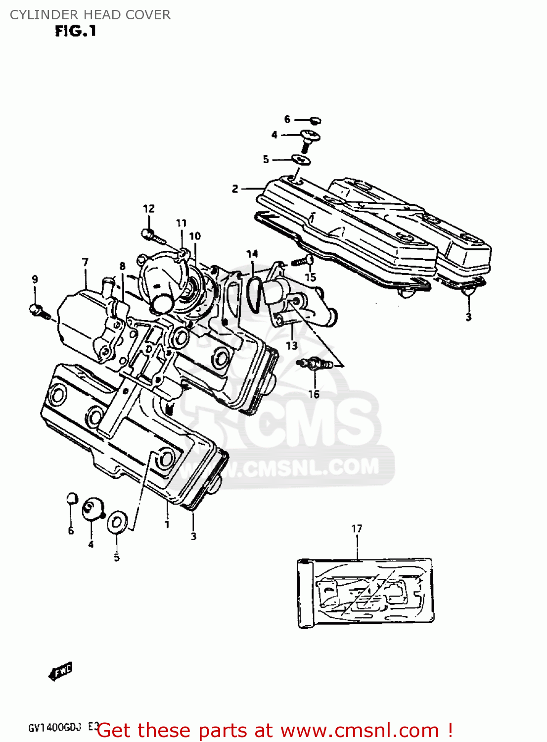 CYLINDER HEAD COVER GV1400GC 1986 (G) (E01)