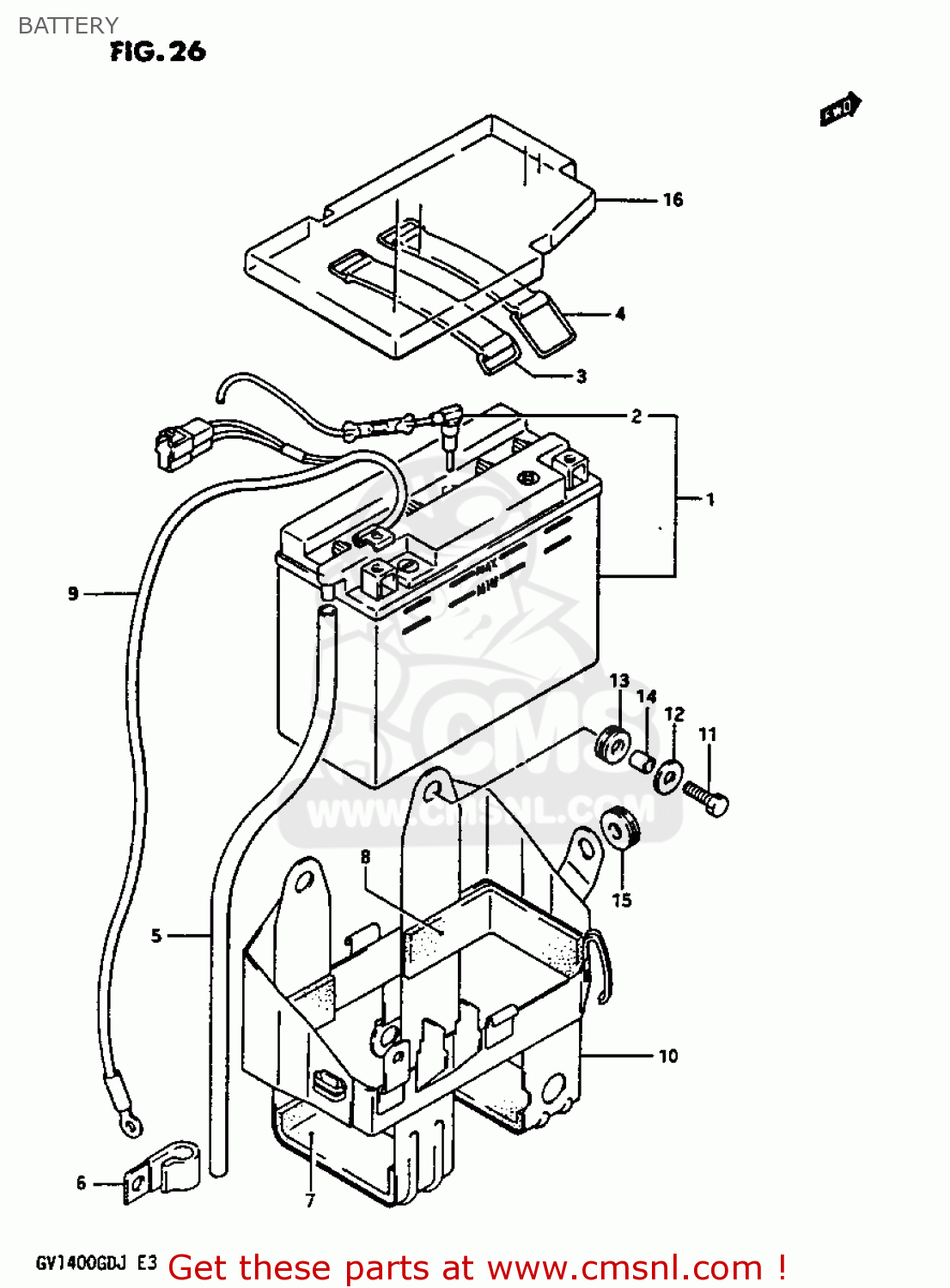 BATTERY GV1400GC 1986 (G) (E01)