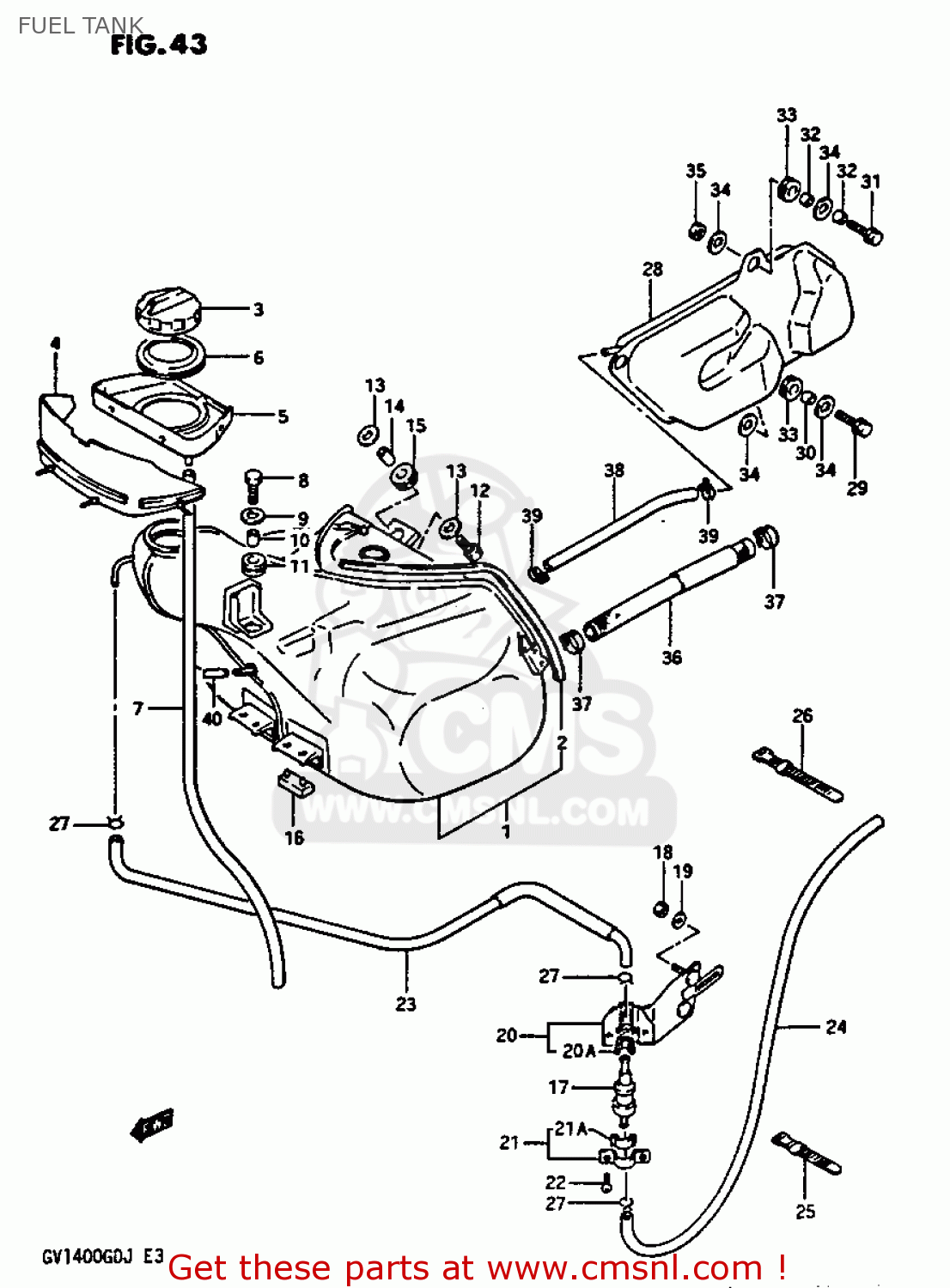 FUEL TANK GV1400GC 1986 (G) (E01)