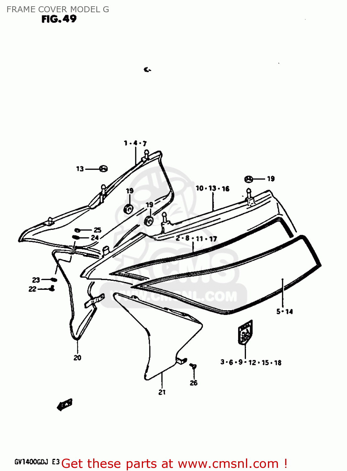 FRAME COVER MODEL G GV1400GC 1986 (G) (E01)
