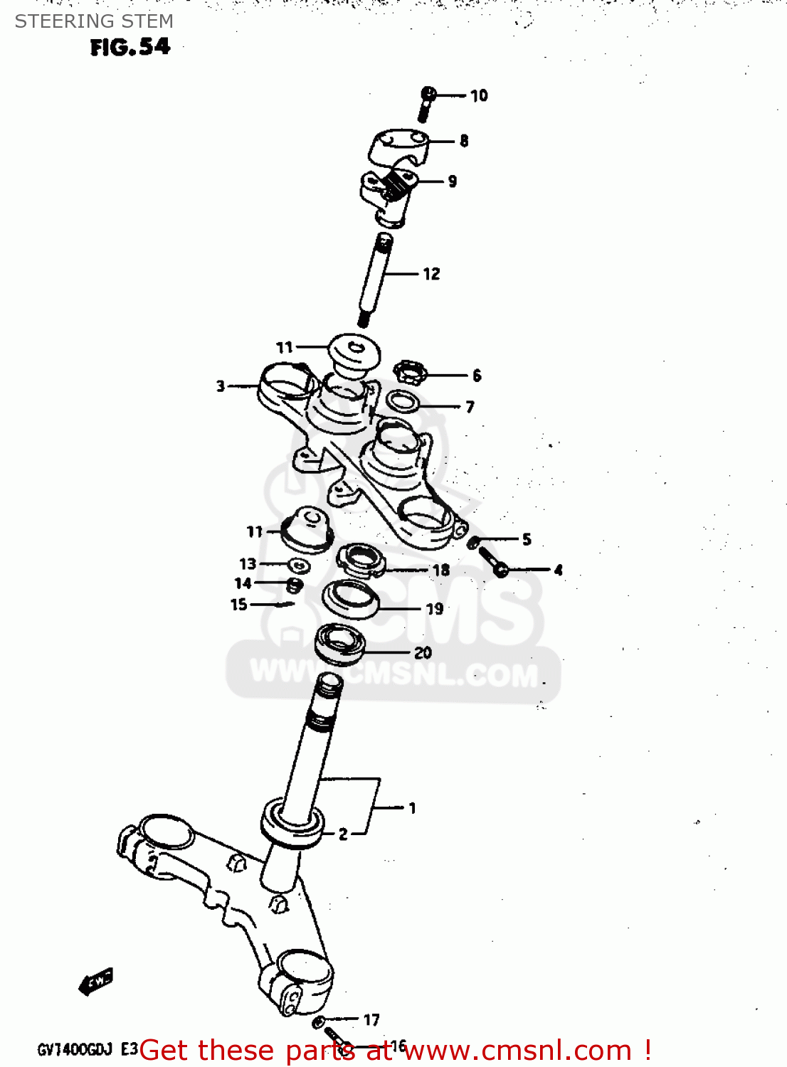 STEERING STEM GV1400GC 1986 (G) (E01)