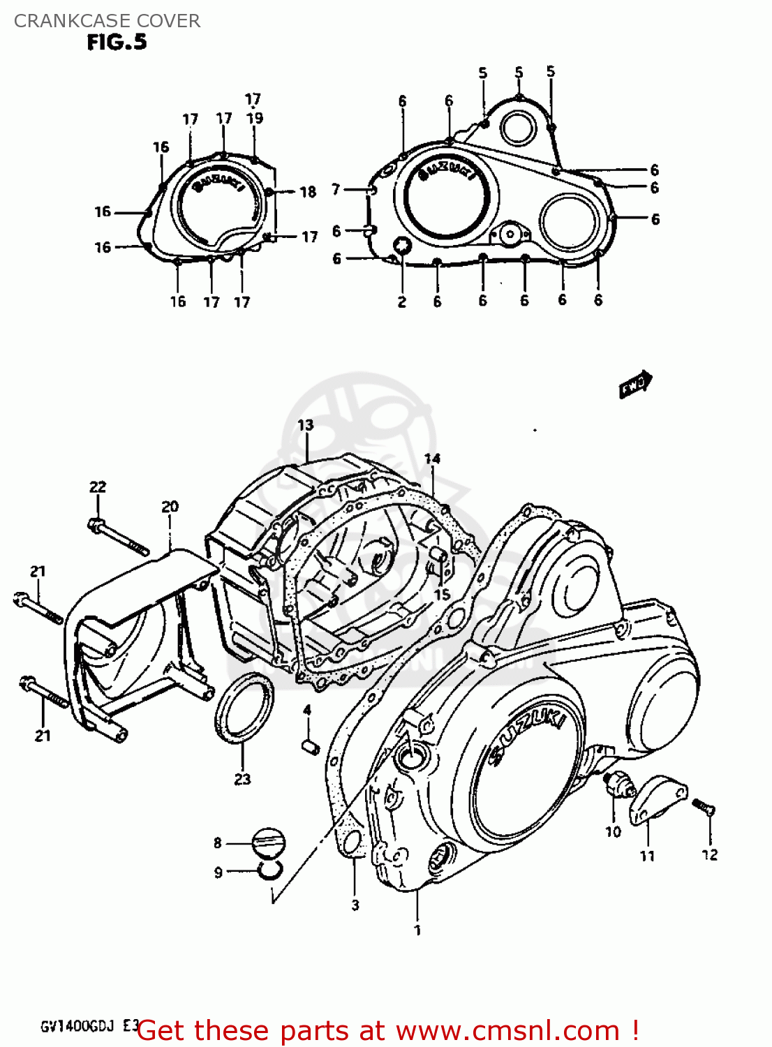 CRANKCASE COVER GV1400GC 1986 (G) (E01)