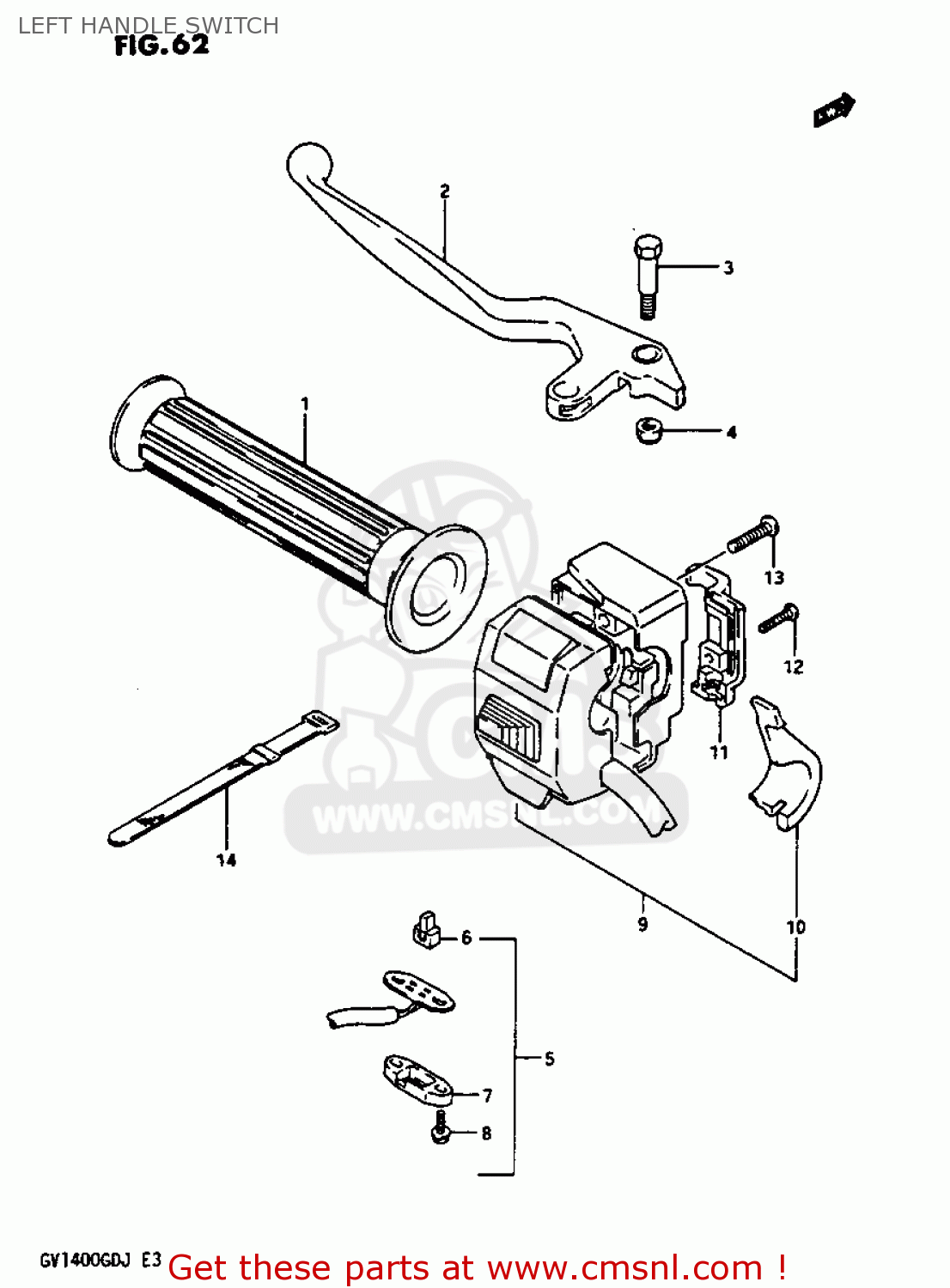LEFT HANDLE SWITCH GV1400GC 1986 (G) (E01)