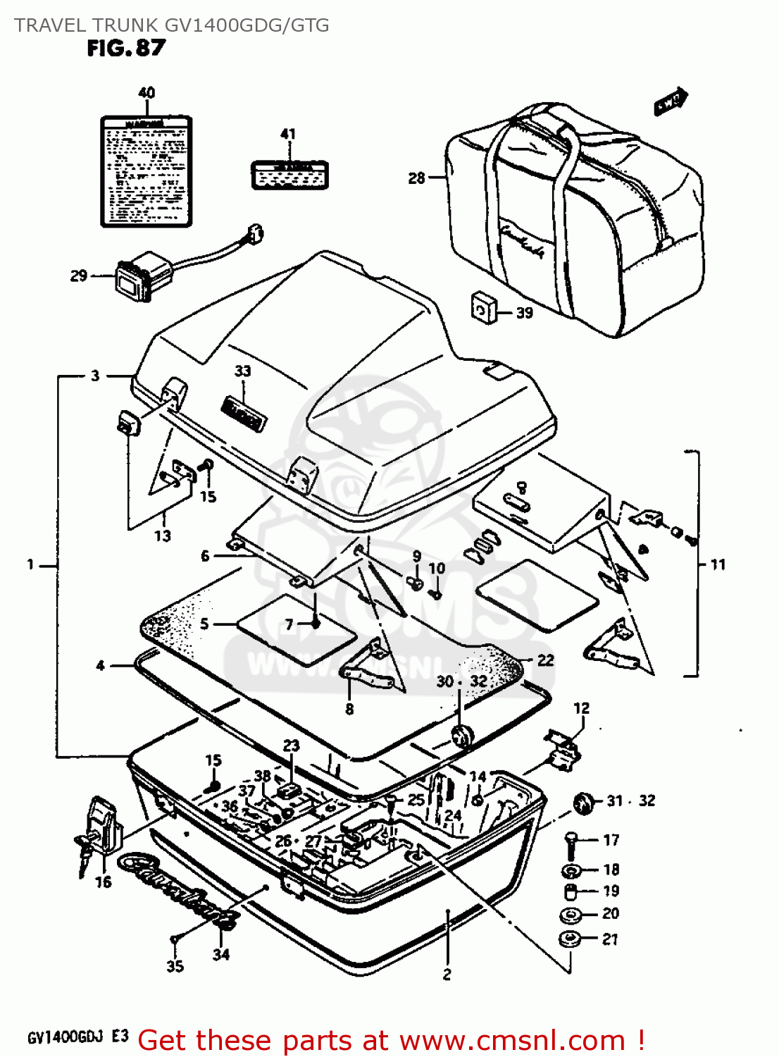 TRAVEL TRUNK GV1400GDG/GTG GV1400GC 1986 (G) (E01)