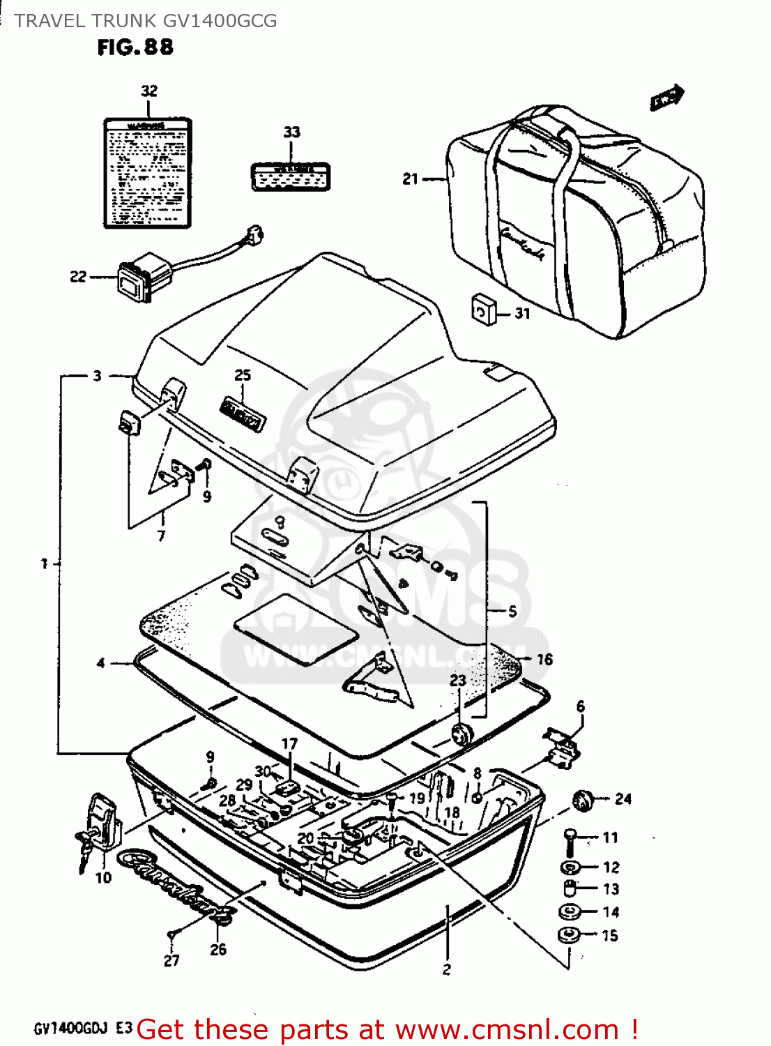 TRAVEL TRUNK GV1400GCG GV1400GC 1986 (G) (E01)