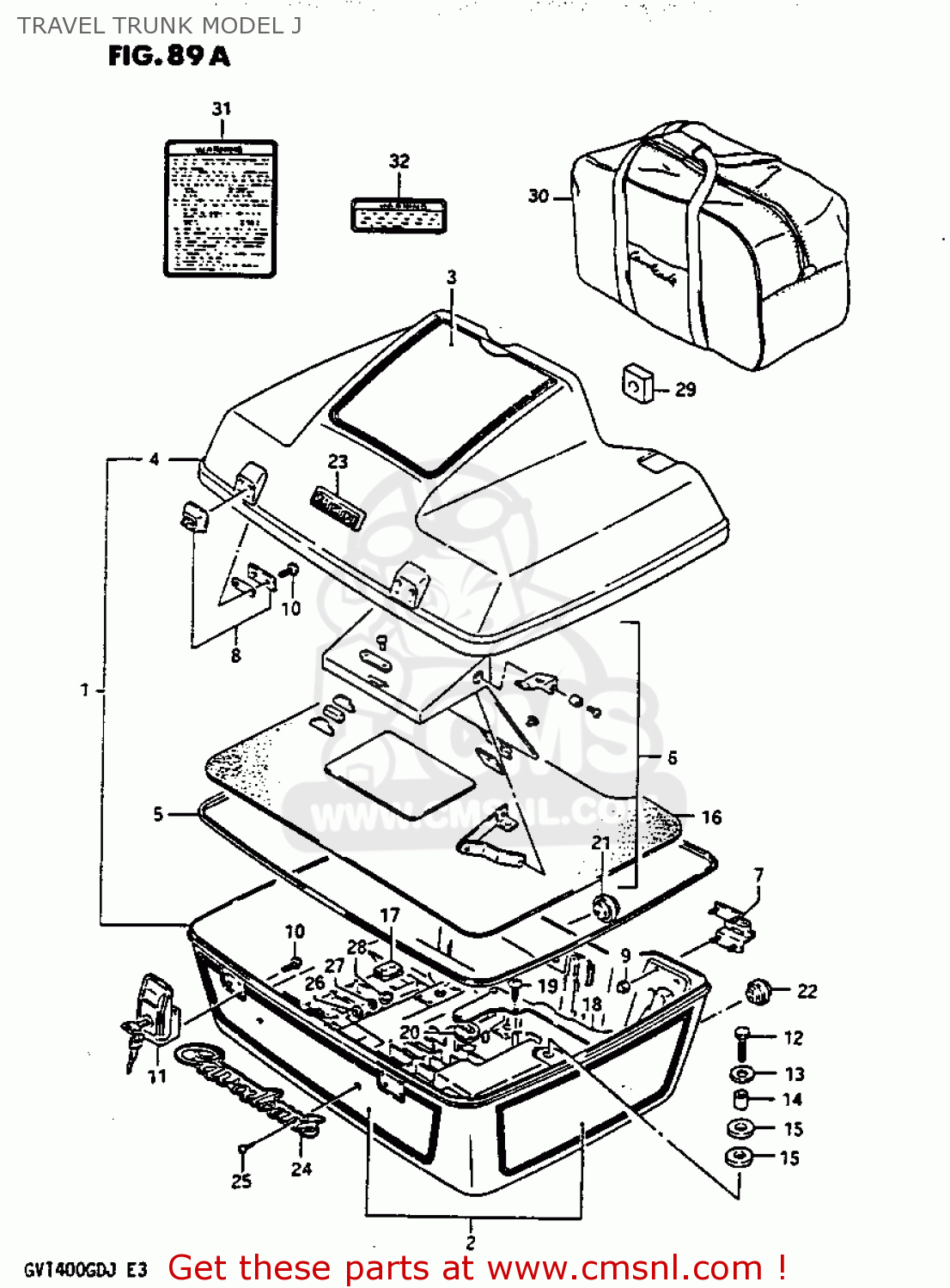 TRAVEL TRUNK MODEL J GV1400GC 1986 (G) (E01)