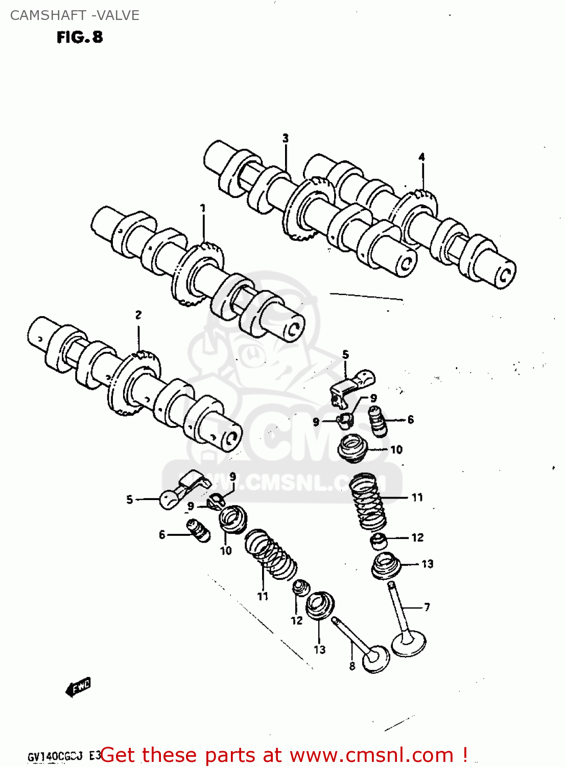 CAMSHAFT -VALVE GV1400GC 1986 (G) (E01)