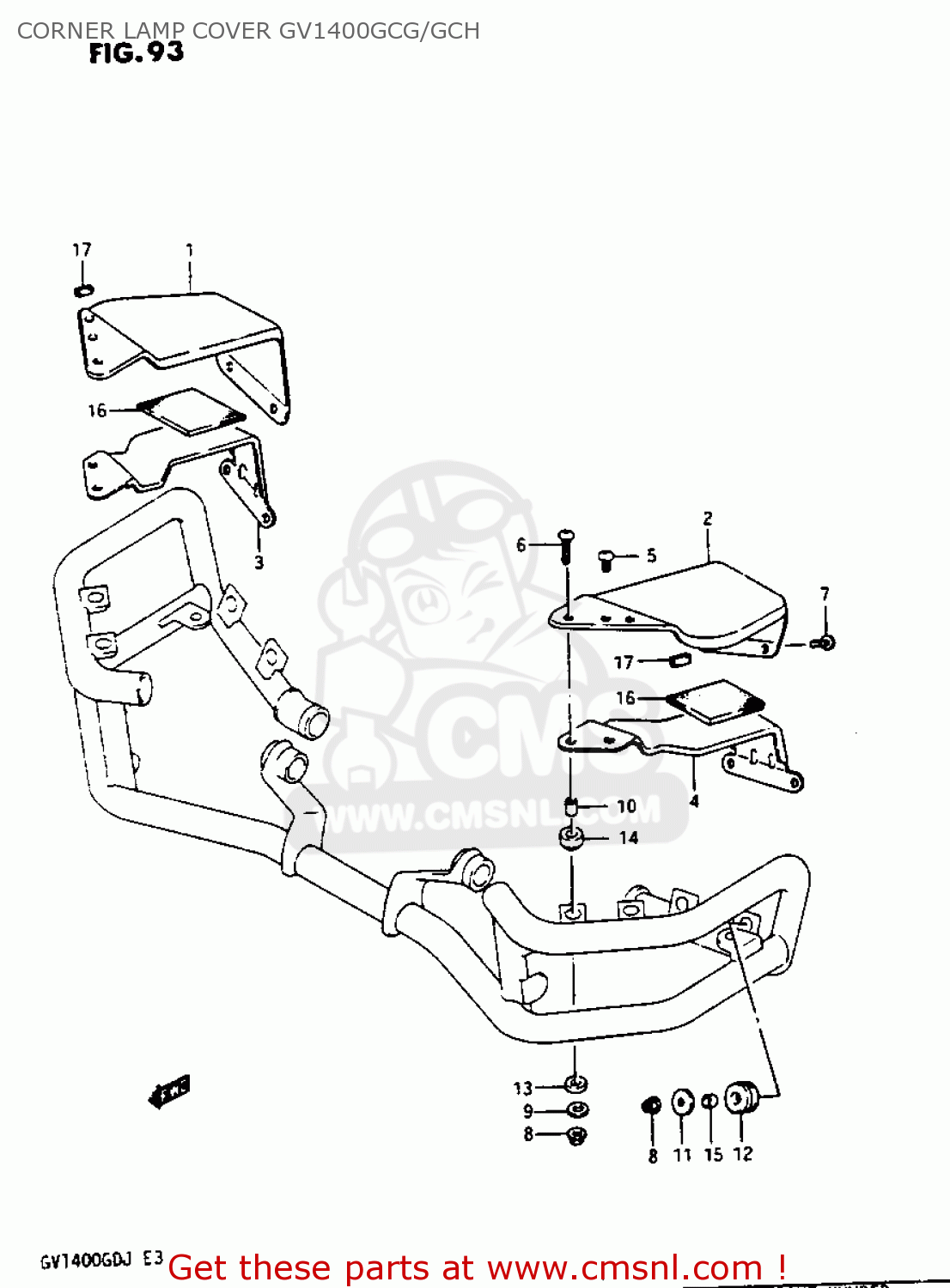 CORNER LAMP COVER GV1400GCG/GCH GV1400GC 1986 (G) (E01)