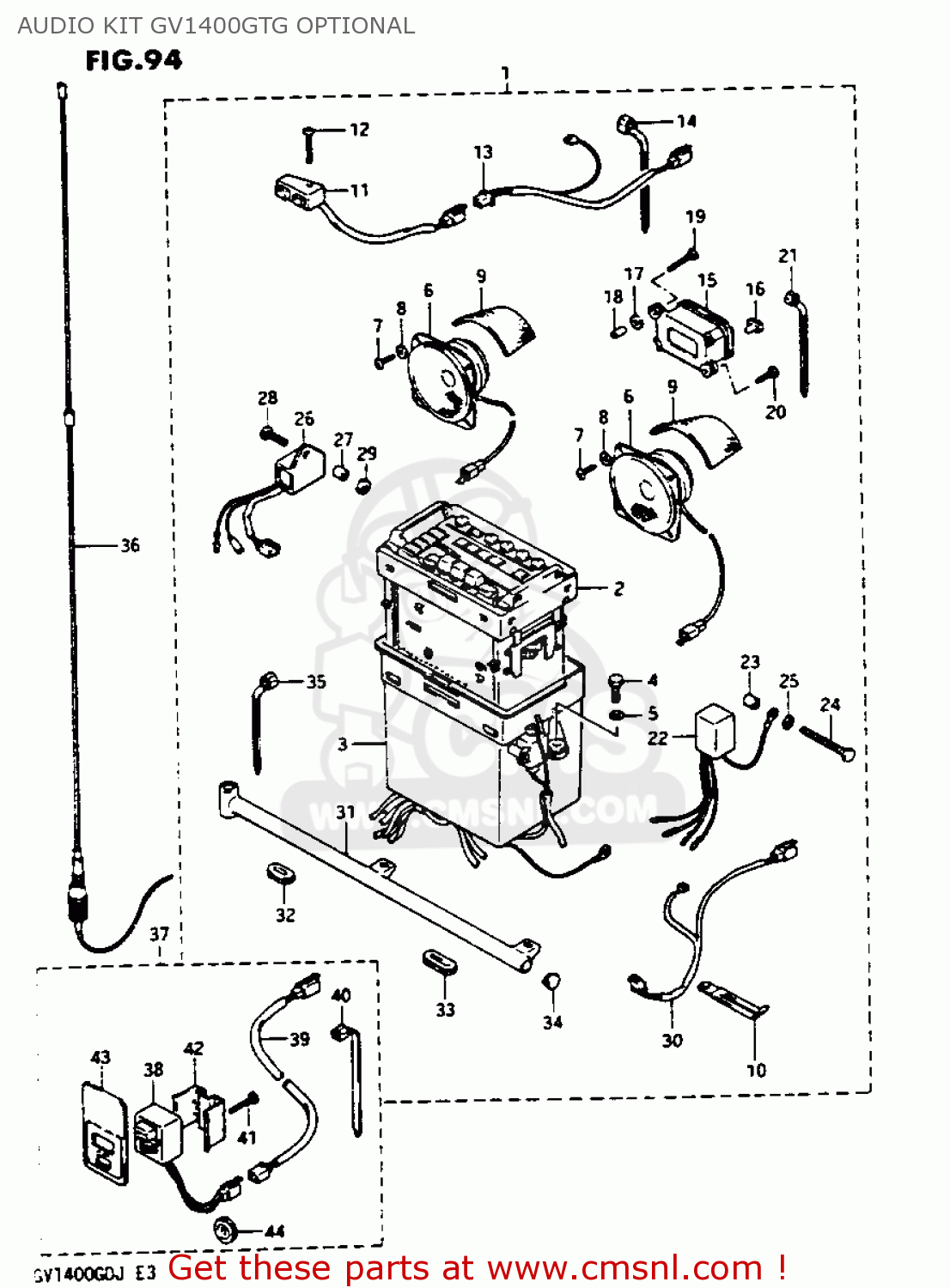 AUDIO KIT GV1400GTG OPTIONAL GV1400GC 1986 (G) (E01)