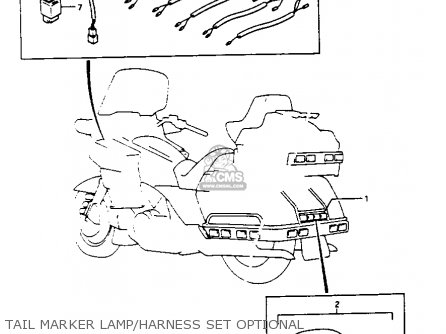 TAIL MARKER LAMP/HARNESS SET OPTIONAL - GV1400GC 1986 (G) (E01)