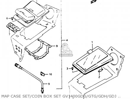 MAP CASE SET/COIN BOX SET GV1400GDG/GTG/GDH/GDJ OPT - GV1400GC 1986 (G) (E01)