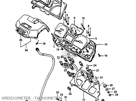 SPEEDOMETER -TACHOMETER - GV1400GC 1986 (G) (E01)