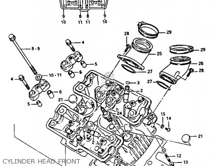 CYLINDER HEAD FRONT - GV1400GC 1986 (G) (E01)