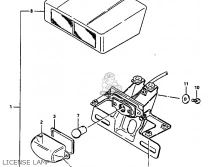 LICENSE LAMP - GV1400GC 1986 (G) (E01)