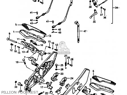 PILLION FOOTREST - GV1400GC 1986 (G) (E01)