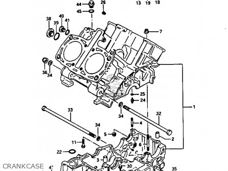 CRANKCASE - GV1400GC 1986 (G) (E01)