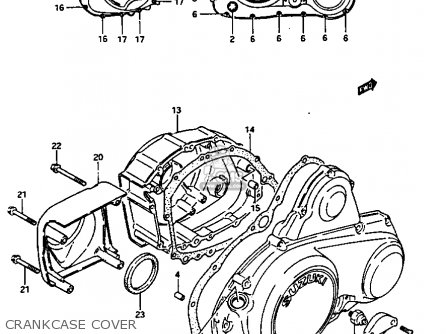 CRANKCASE COVER - GV1400GC 1986 (G) (E01)