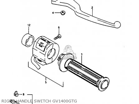 RIGHT HANDLE SWITCH GV1400GTG - GV1400GC 1986 (G) (E01)