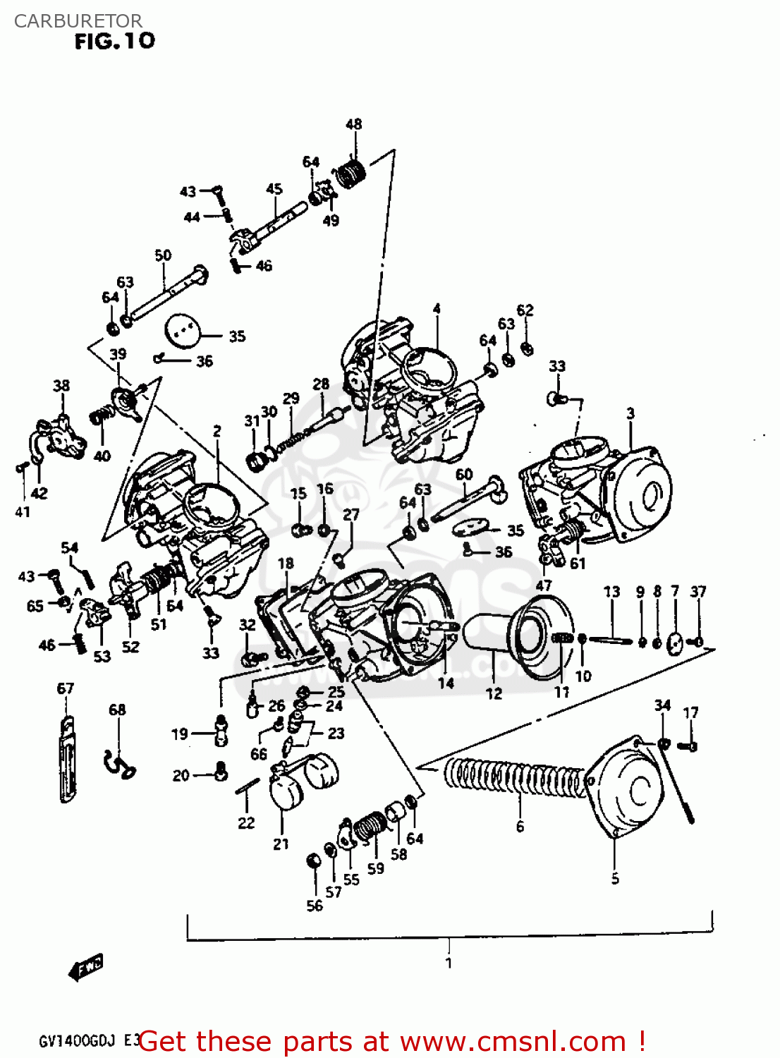 CARBURETOR GV1400GC 1987 (H) (E01)