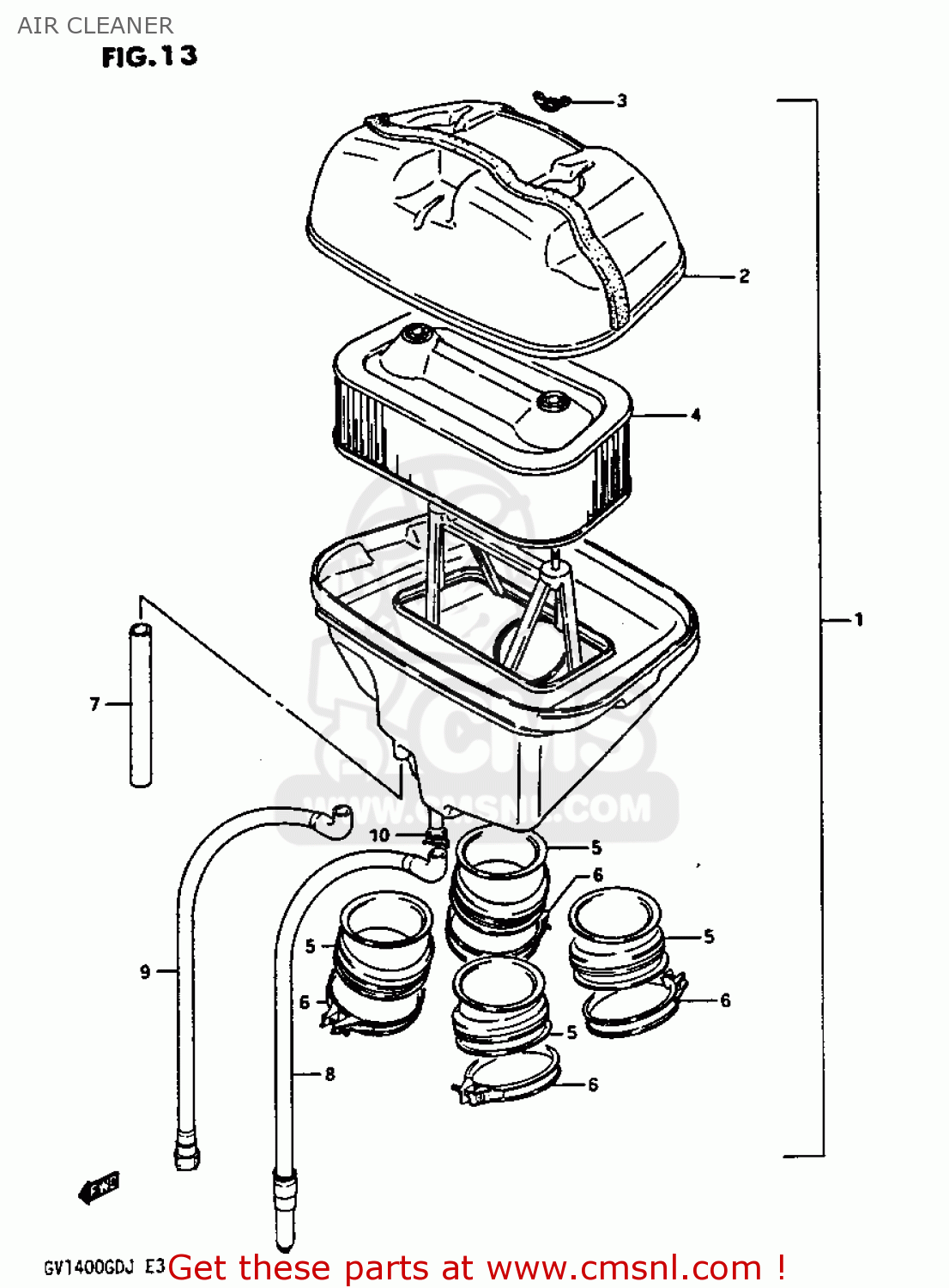 AIR CLEANER GV1400GC 1987 (H) (E01)