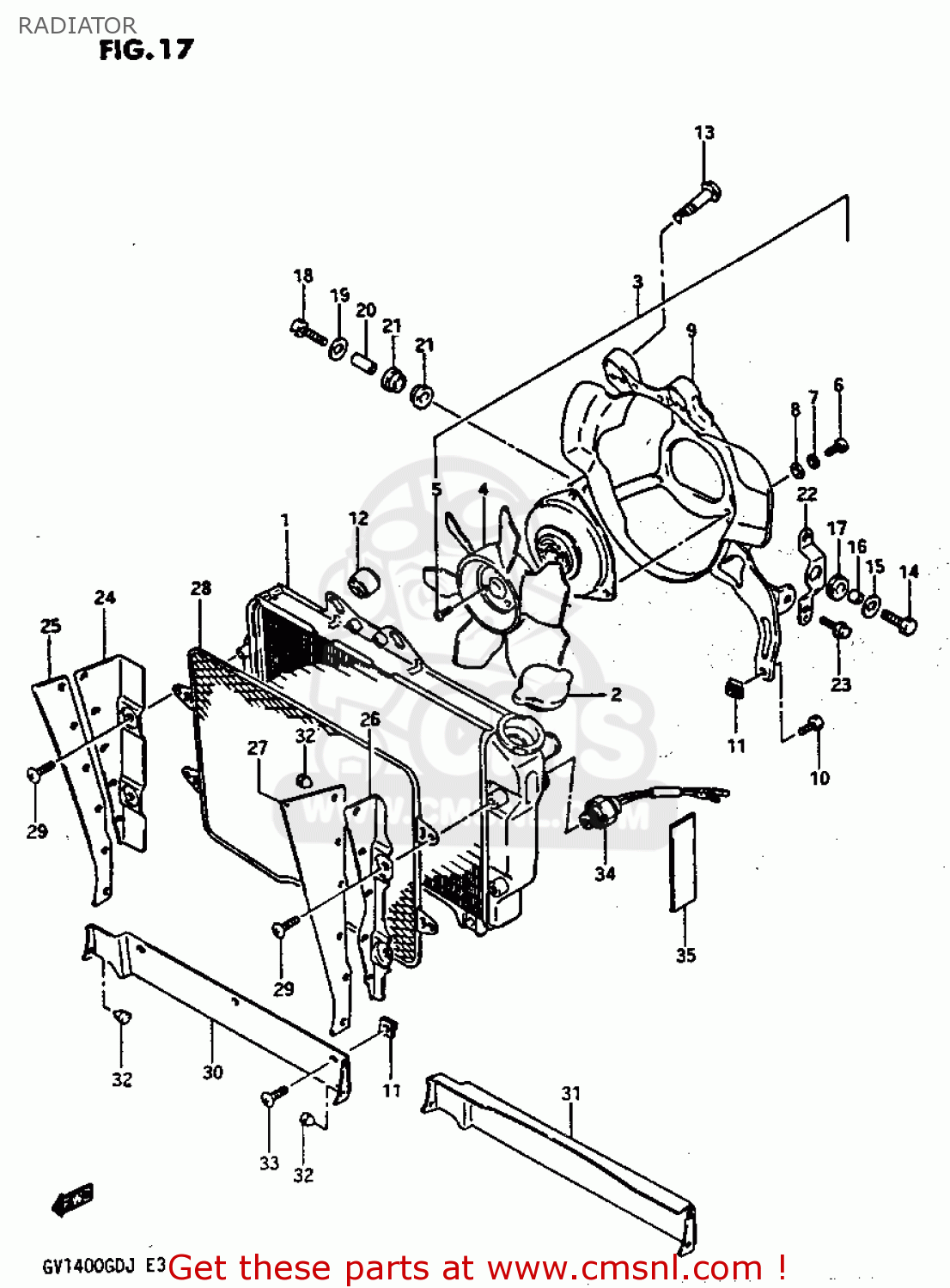 RADIATOR GV1400GC 1987 (H) (E01)
