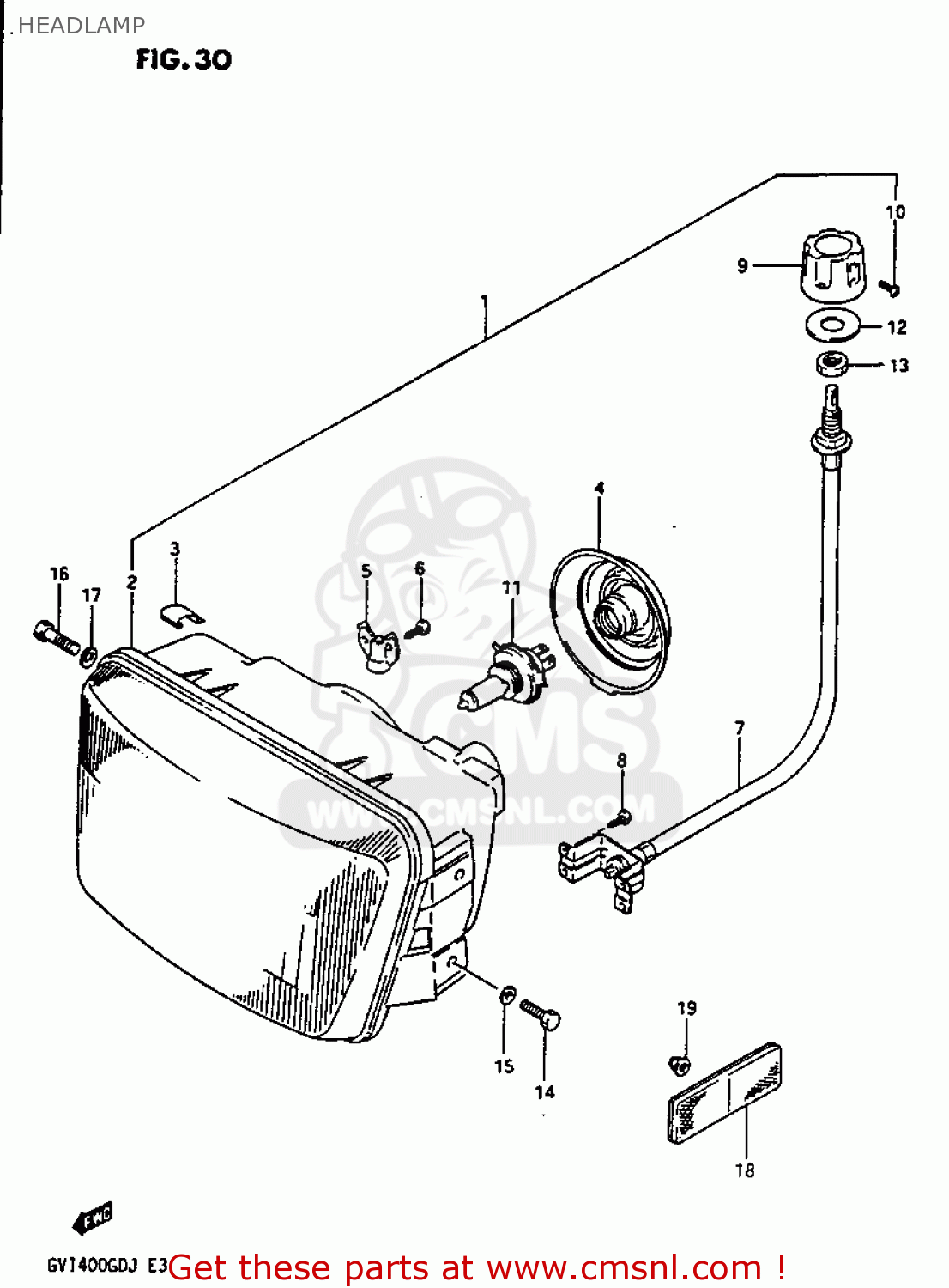 HEADLAMP GV1400GC 1987 (H) (E01)
