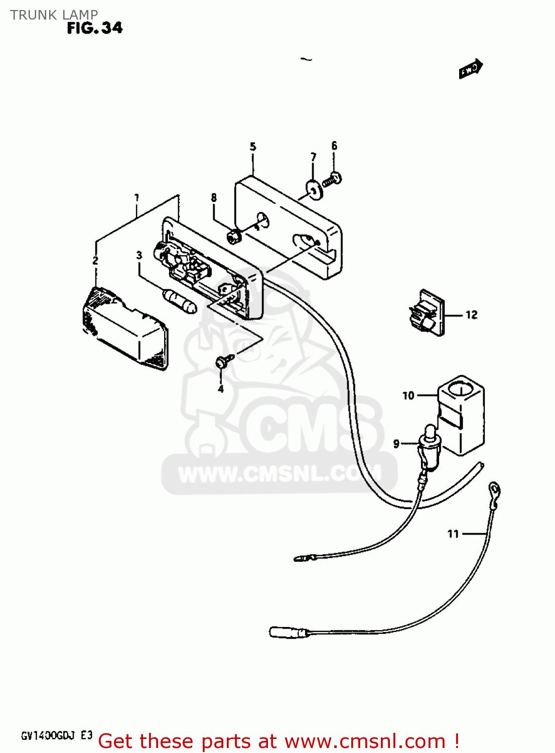 TRUNK LAMP GV1400GC 1987 (H) (E01)