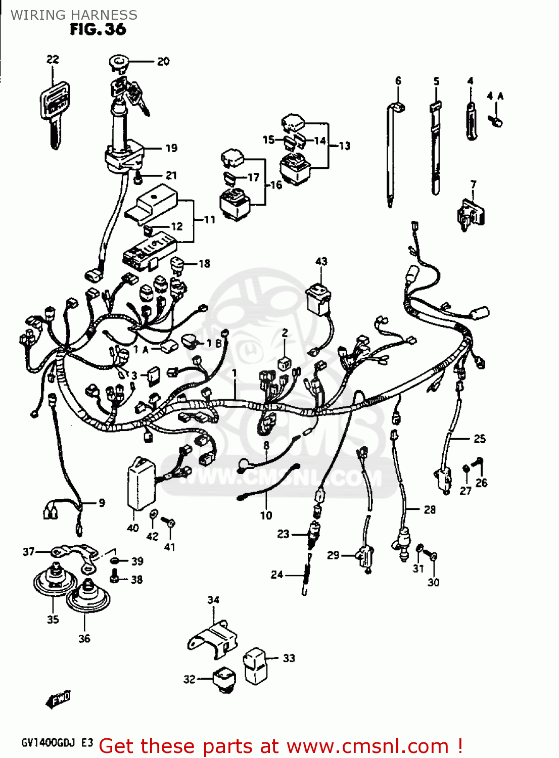 WIRING HARNESS GV1400GC 1987 (H) (E01)