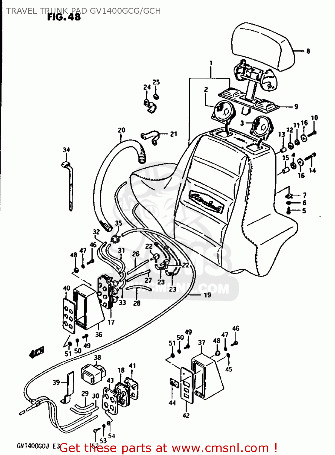 TRAVEL TRUNK PAD GV1400GCG/GCH GV1400GC 1987 (H) (E01)