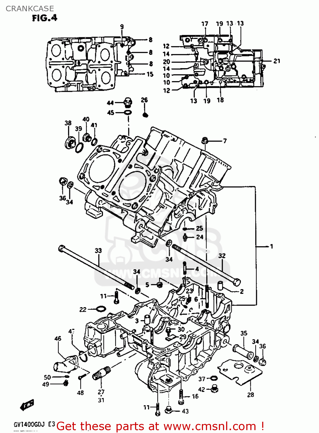 CRANKCASE GV1400GC 1987 (H) (E01)