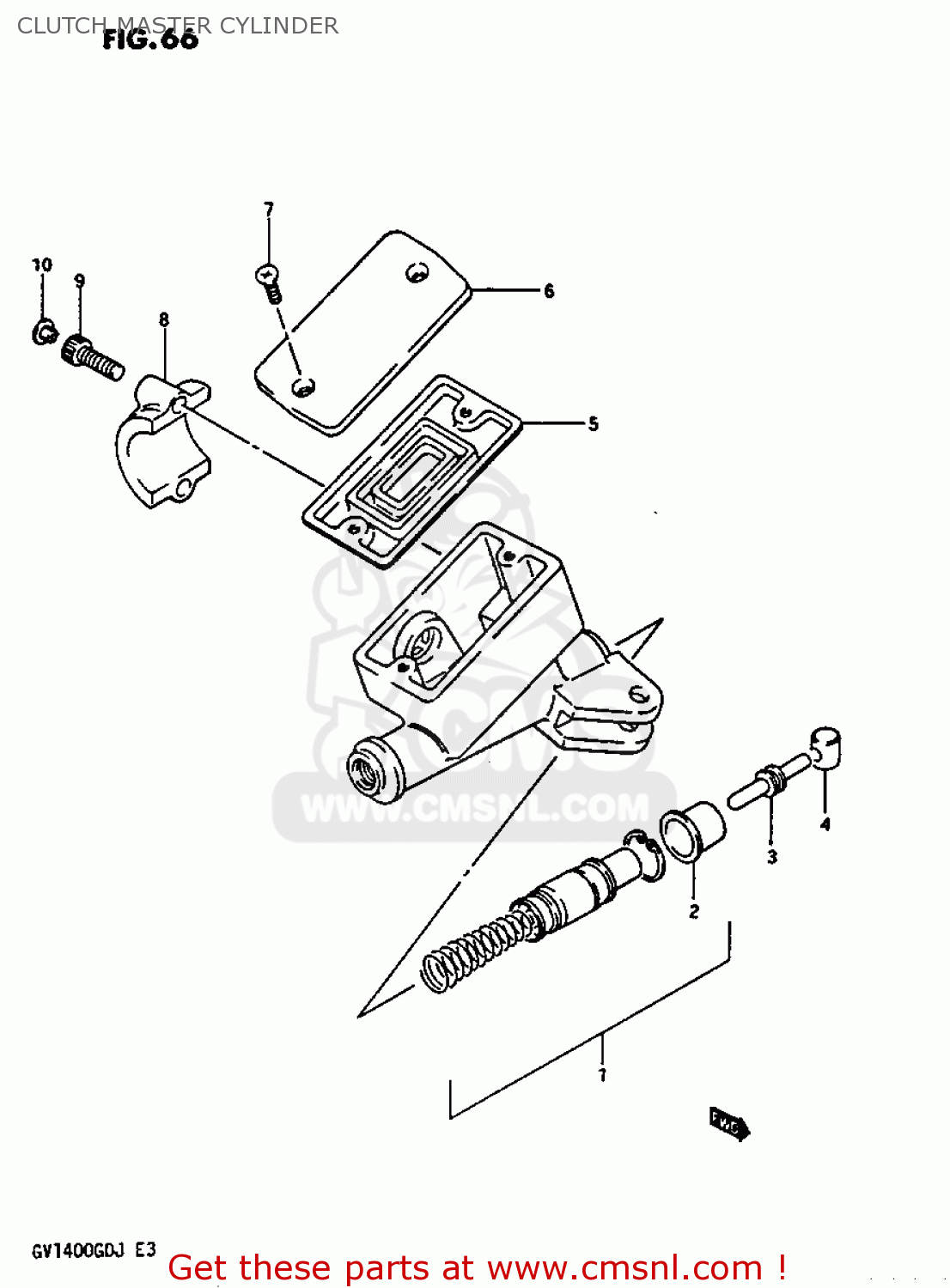 CLUTCH MASTER CYLINDER GV1400GC 1987 (H) (E01)