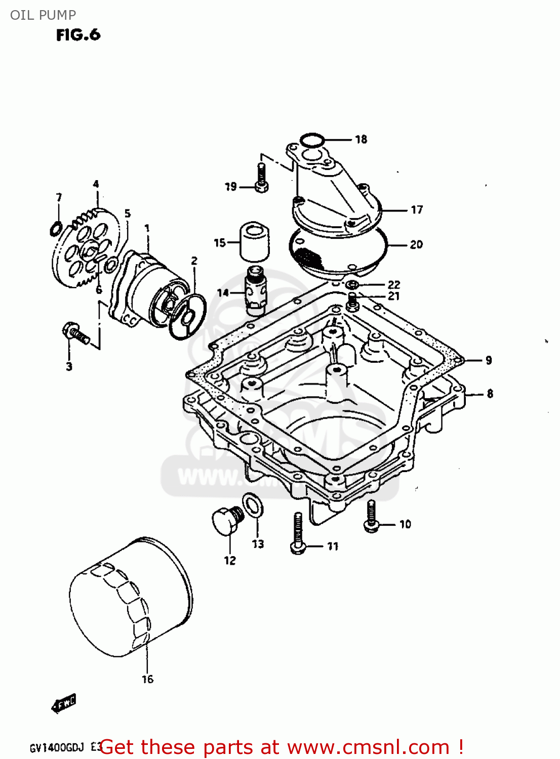 OIL PUMP GV1400GC 1987 (H) (E01)