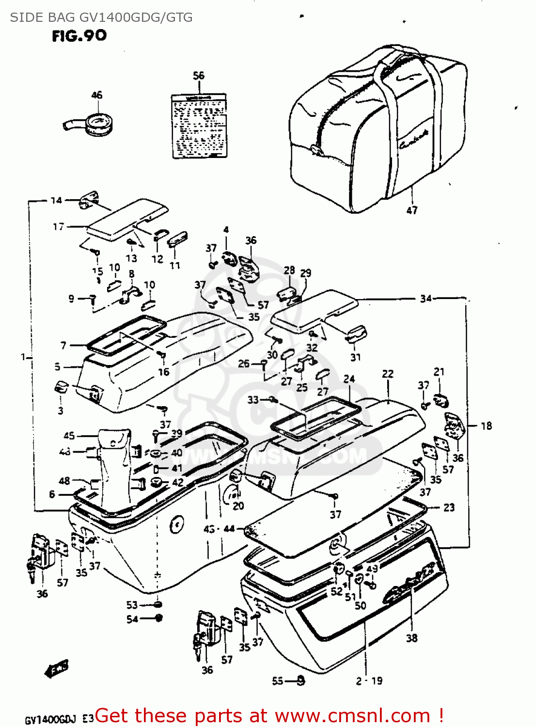 SIDE BAG GV1400GDG/GTG GV1400GC 1987 (H) (E01)