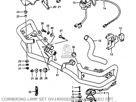 CORNERING LAMP SET GV1400GDG/GTG/GDH/GDJ OPT - GV1400GC 1987 (H) (E01)