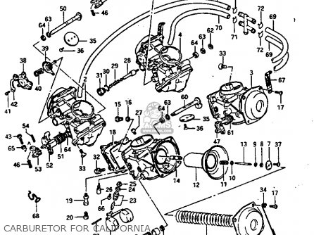 CARBURETOR FOR CALIFORNIA - GV1400GC 1987 (H) (E01)