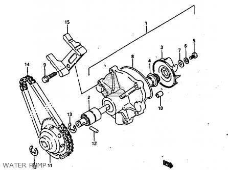 WATER PUMP - GV1400GC 1987 (H) (E01)