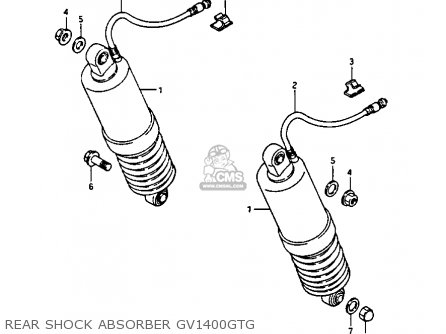 REAR SHOCK ABSORBER GV1400GTG - GV1400GC 1987 (H) (E01)