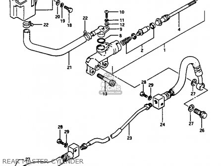 REAR MASTER CYLINDER - GV1400GC 1987 (H) (E01)