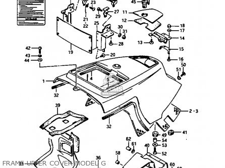 FRAME UPPER COVER MODEL G - GV1400GC 1987 (H) (E01)