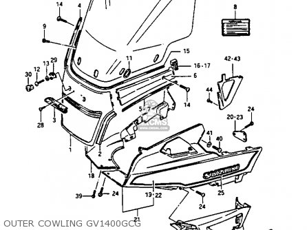 OUTER COWLING GV1400GCG - GV1400GC 1987 (H) (E01)