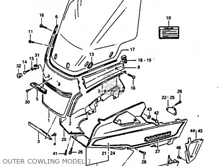 OUTER COWLING MODEL J - GV1400GC 1987 (H) (E01)