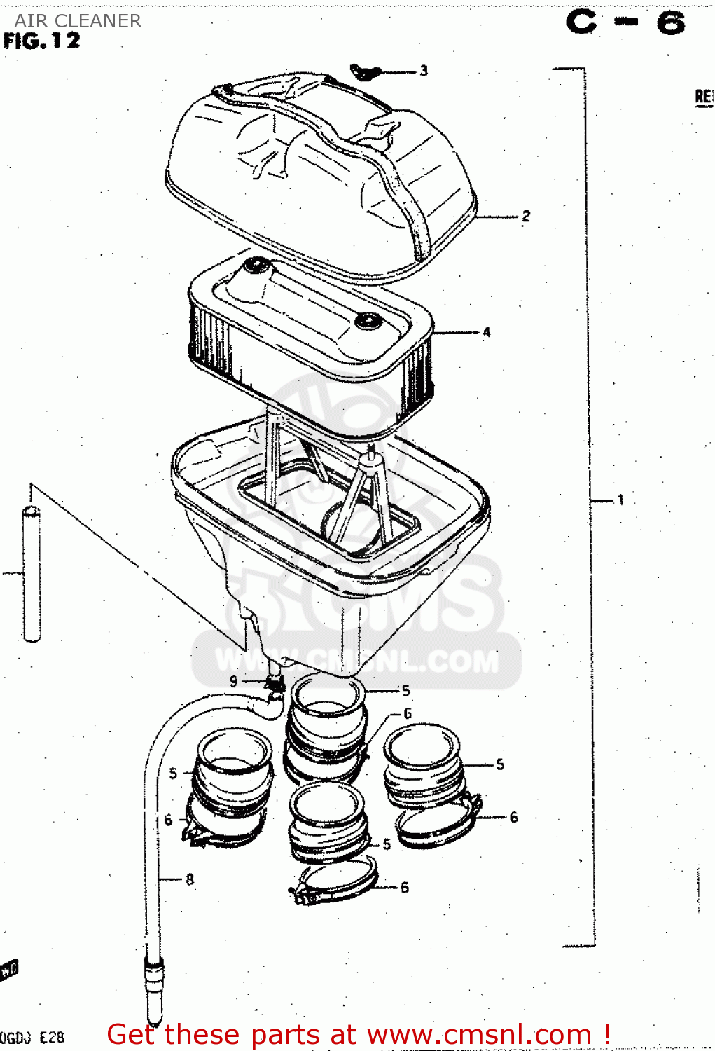 AIR CLEANER GV1400GC 1988 (J) (E01)