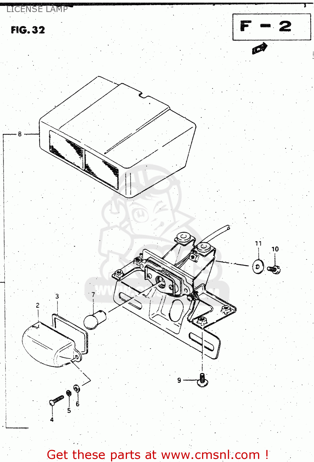 LICENSE LAMP GV1400GC 1988 (J) (E01)
