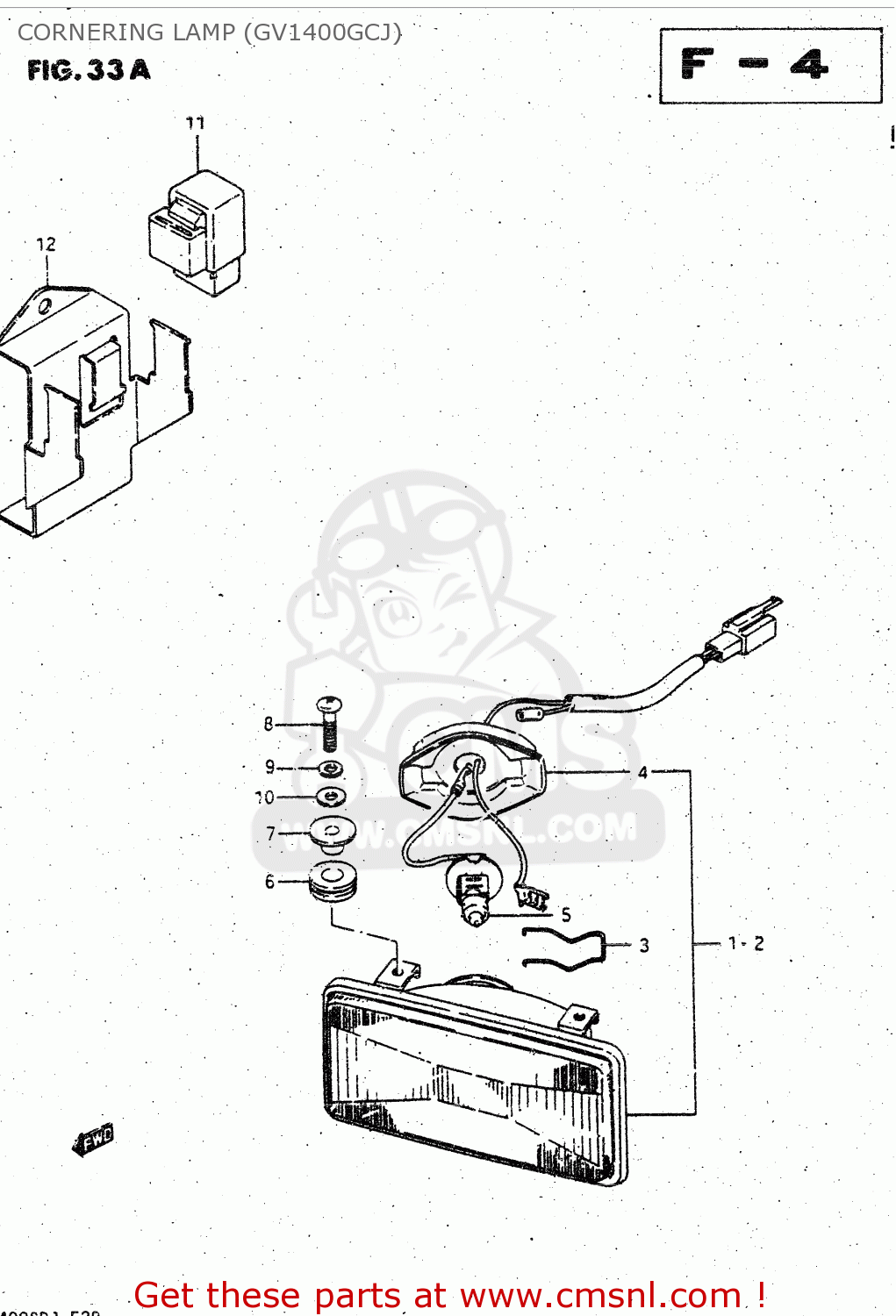 CORNERING LAMP (GV1400GCJ) GV1400GC 1988 (J) (E01)