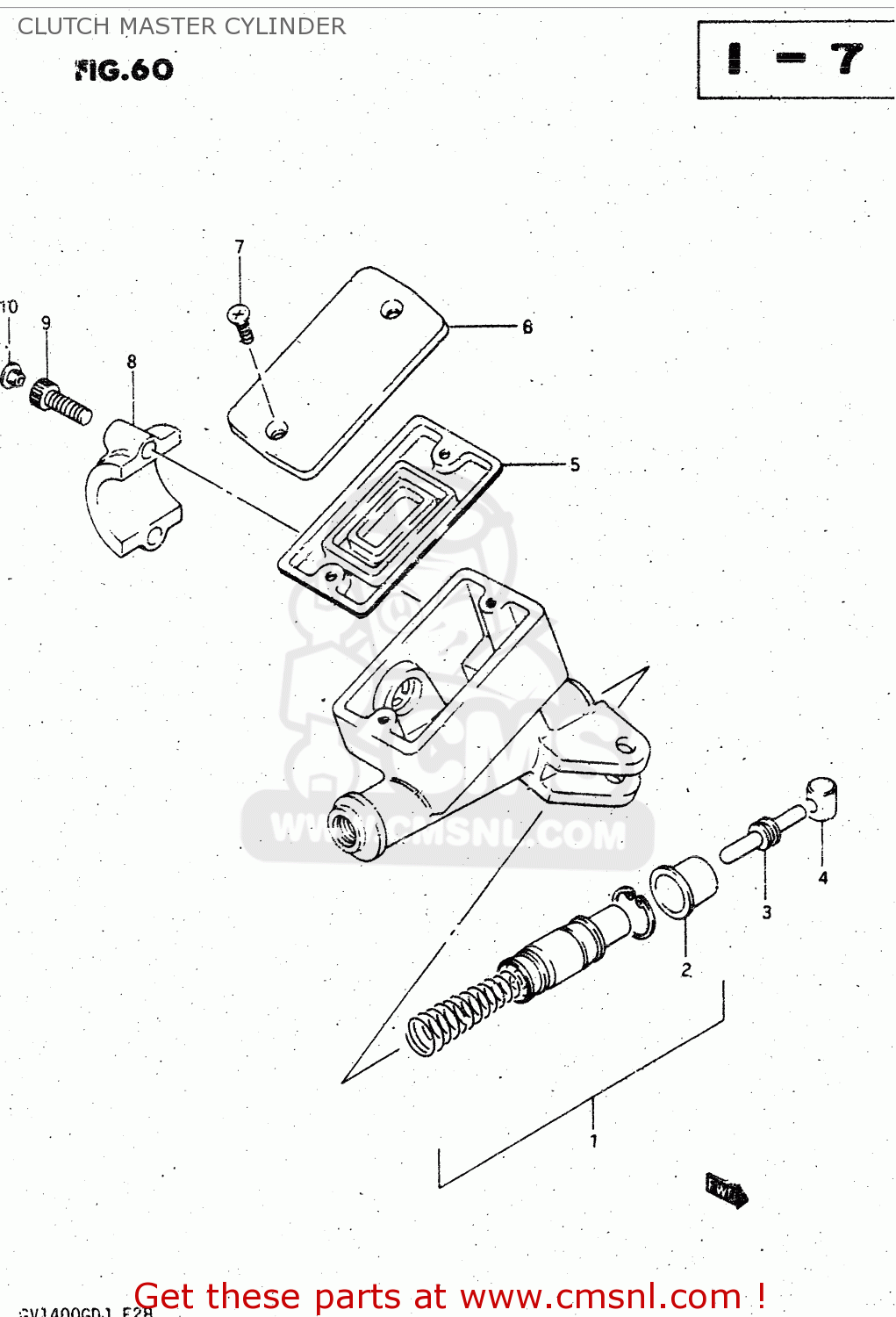 CLUTCH MASTER CYLINDER GV1400GC 1988 (J) (E01)