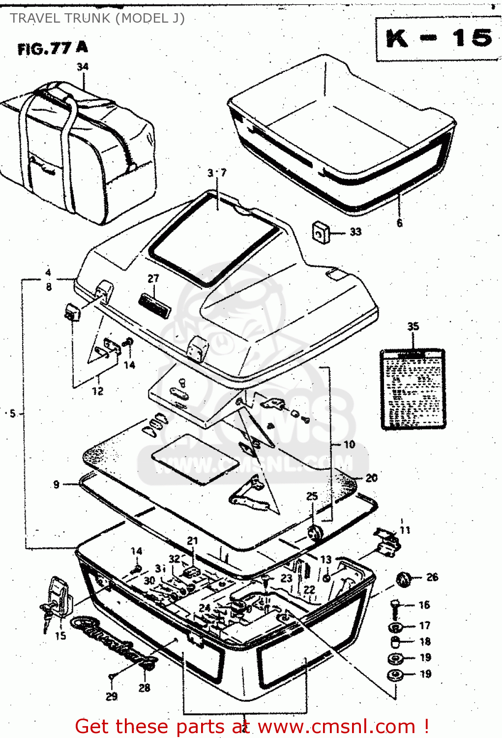 TRAVEL TRUNK (MODEL J) GV1400GC 1988 (J) (E01)