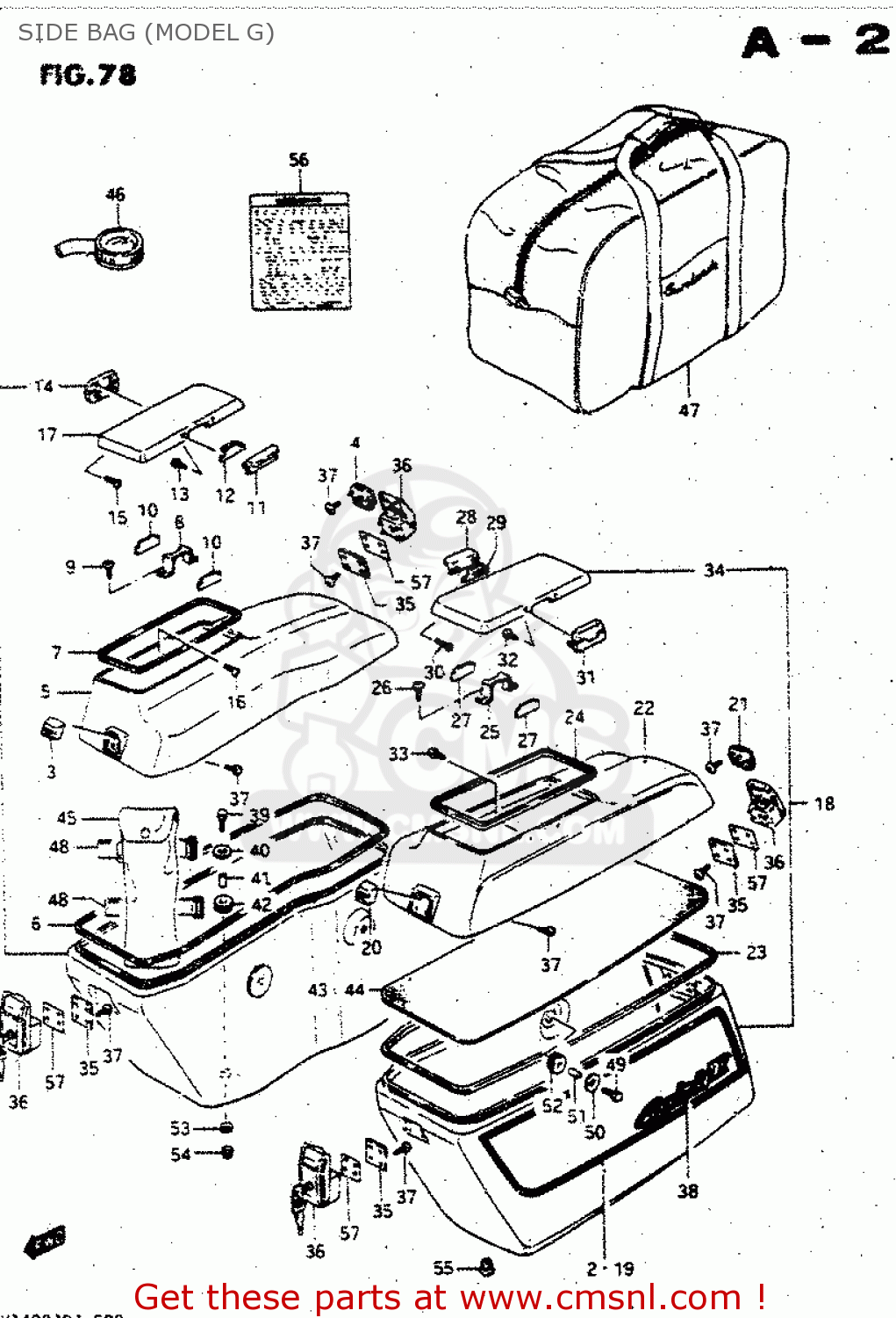 SIDE BAG (MODEL G) GV1400GC 1988 (J) (E01)