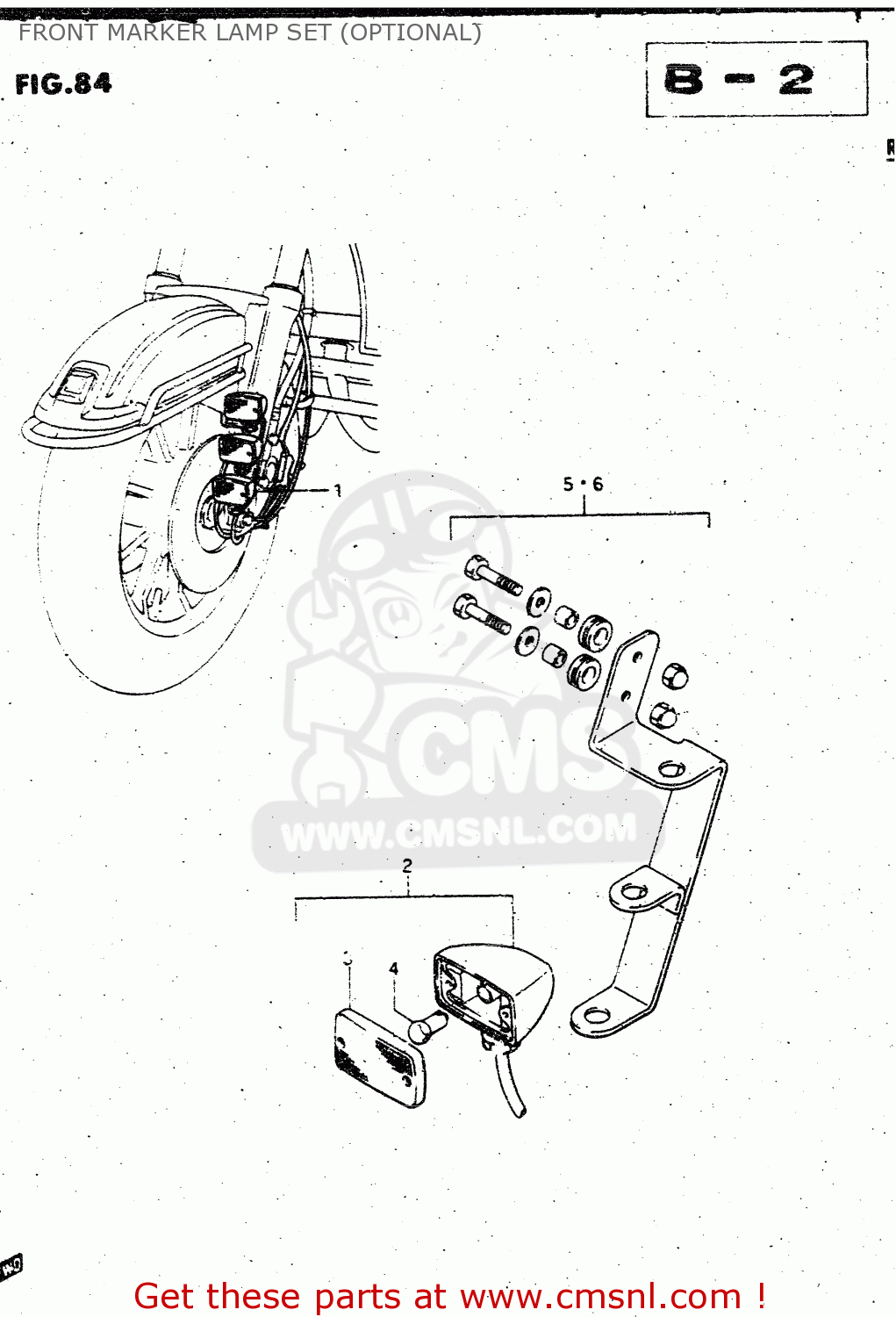 FRONT MARKER LAMP SET (OPTIONAL) GV1400GC 1988 (J) (E01)